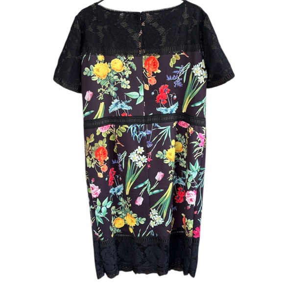 EUC Tadashi Shoji Leono Floral Print Dress Size 16 - Picture 10 of 14